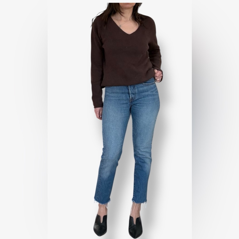 Levi's White Oak Cone Denim Women's Blue Jeans
Straight Leg Hidden Button Fly